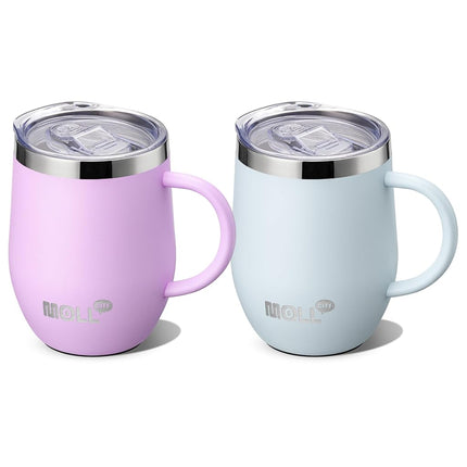 Mollcity Wine Tumbler with Handle-12 oz Stainless 