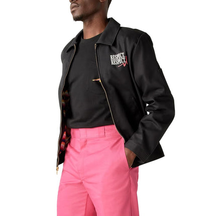 Sudadera con capucha y logo de trabajo para mujer, Dickies, Concienciación sobre el Cáncer de Mama, Tejido de punto negro, Talla pequeña