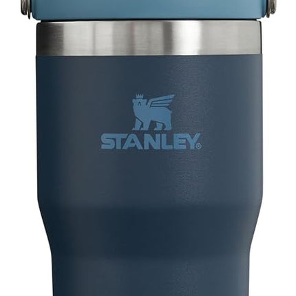 STANLEY IceFlow Stainless Steel Tumbler - Vacuum Insulated Water Bottle for Home, Office or Car Reusable Cup with Straw Leak Resistant Flip Cold for 12 Hours or Iced for 2 Days, Navy, 20OZ