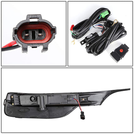 DNA MOTORING FL-ZTL-257-CH Luces antiniebla LED con bisel e interruptor lado del conductor y del pasajero Mejora la visibilidad [Compatible con Honda Accord 16-17]