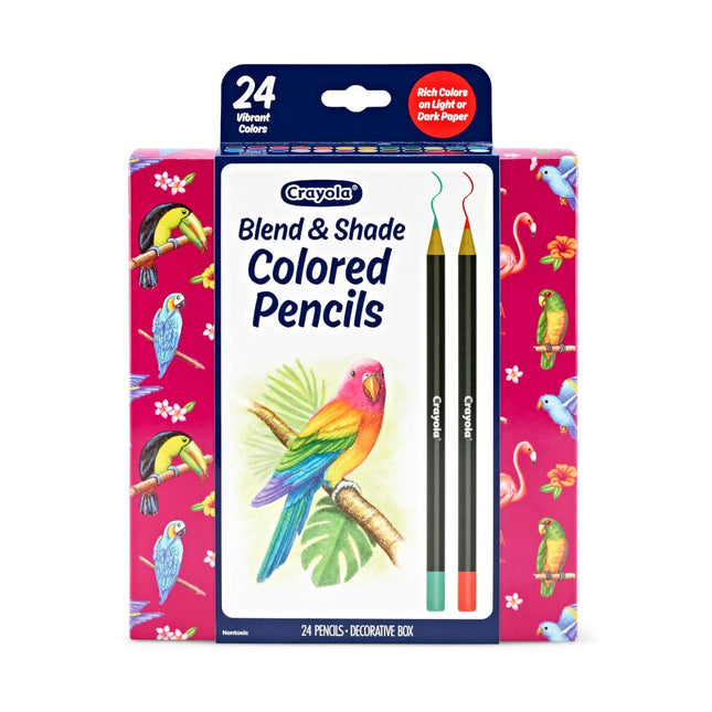 Crayola Blend & Shade Colored Pencils Set (24ct) Colored Pencils for Adult Coloring, Art Supplies for Sketching & Drawing, Gifts for Teens