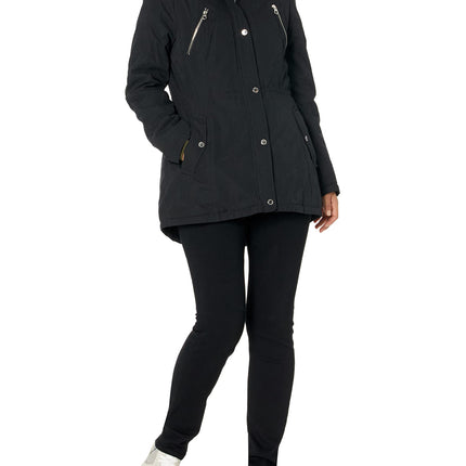 Nautica Women's Microfiber Parka Anorak Jacket Wit