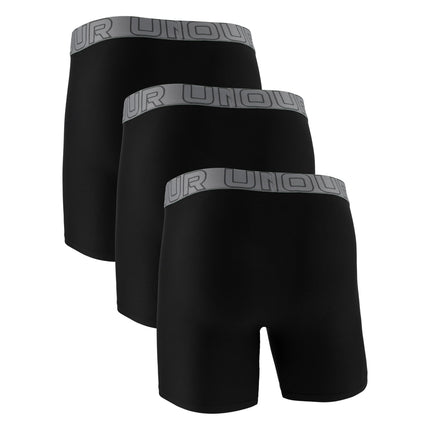 Under Armour mens Multi-pack Performance Tech Mesh Boxerjock Brief, 6" Inseam, All-day Comfort, Black / Steel W/Castlerock, 5XL