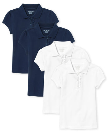 The Children's Place Girls Short Sleeve Ruffle Piq