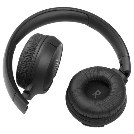 Casque supra-auriculaire sans fil Bluetooth Tune 570BT avec son stéréo Pure Bass - Noir avec chiffon de nettoyage