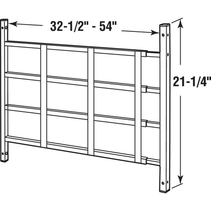 Prime-Line Products S 4770 Reja de ventana fija de 4 barras de 31-54 pulgadas de ancho por 21 pulgadas de alto, bronce