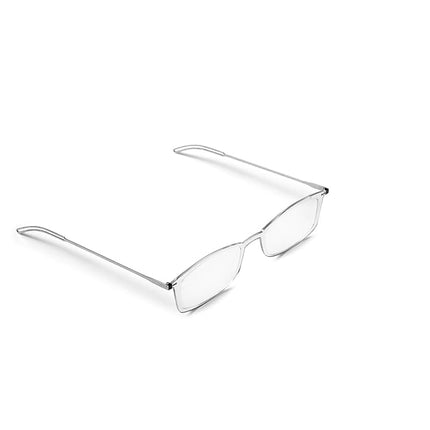 ThinOptics Rectangular Reading Glasses, Regular Case/Rectangle Clear, 2.00