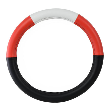 GG Grand General 54038 Half black w/red, white and red Steerling Wheel Cover