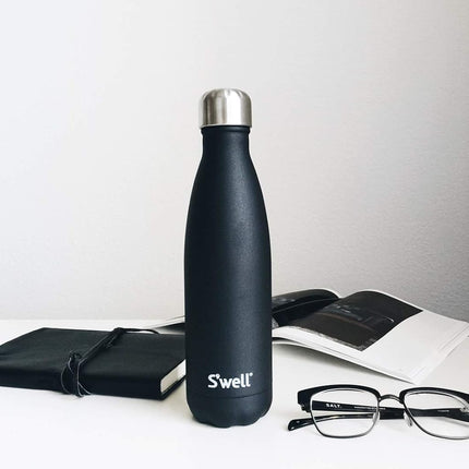 S'well Insulated Water Bottle Thermal Drinking Bottle, 500 ml, Onyx Edition 2, 10017-B17-00401