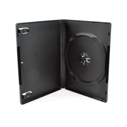 Maxtek Standard 14mm Black Single Disc DVD Cases w