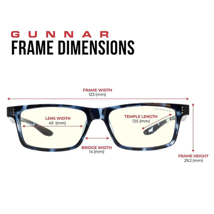 Gunnar Gaming and Computer Eyewear - Cruz Kids Large (age 8-12) -Frame Colour: Navy-tortoise, Lens Tint: Clear (Blocks 35% Blue Light & 100% UV Light) - Patented lens - Reduce eye strain & dryness