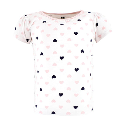 Hudson Baby Unisex Baby Camisetas de Manga Corta, Niña Mami Rosa Marino, 4T