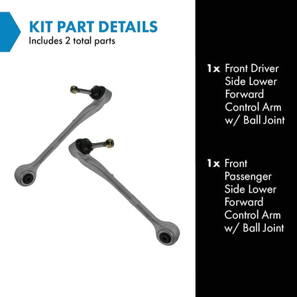 TRQ Front Lower Forward Control Arm with Ball Joint Driver and Passenger