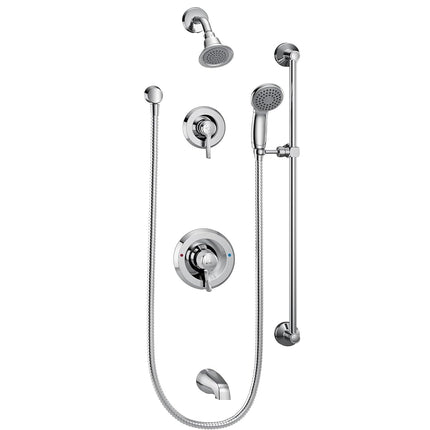 Moen T8343EP15 Commercial M-Dura Posi-Temp Tub/Shower Trim, Valve Required 1.5-gpm, Chrome, .5
