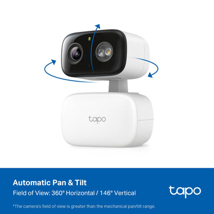 TP-Link Tapo Indoor/Outdoor Pan/Tilt Security Camera for Baby Monitor, Pet Camera w/Motion Detection, 1080P, 2-Way Audio, Night Vision, Cloud&SD Card Storage, Works with Alexa & Google Home (C206)