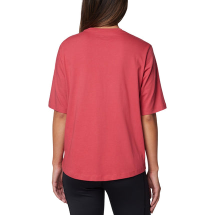 Columbia North Cascades Women's Casual T-Shirt, Daredevil/Floral Groove, X-Large