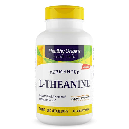 Healthy Origins L-Theanine (AlphaWave) 100 mg, 180