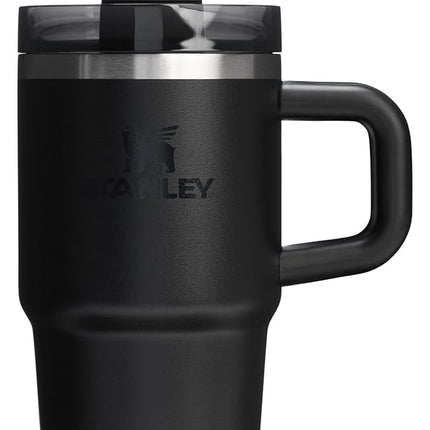 Stanley Quencher H2.0 Tumbler with Handle and Straw, 3-Mode Flowstate Lid, Travel Cup Holder Compatible, Stainless Steel, Insulated, BPA-Free, Black 2.0, 0.6 litres
