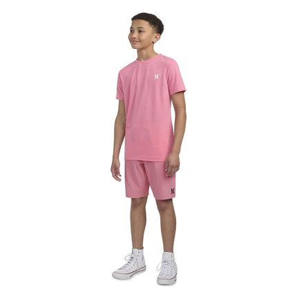 Pantalones cortos Hurley para niño, de meter, color coral desteñido, talla extragrande