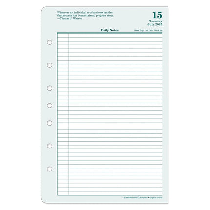FranklinCovey - Original Two Page Per Day Ring-Bound Planner (Classic, Jul 2025 - Jun 2026)