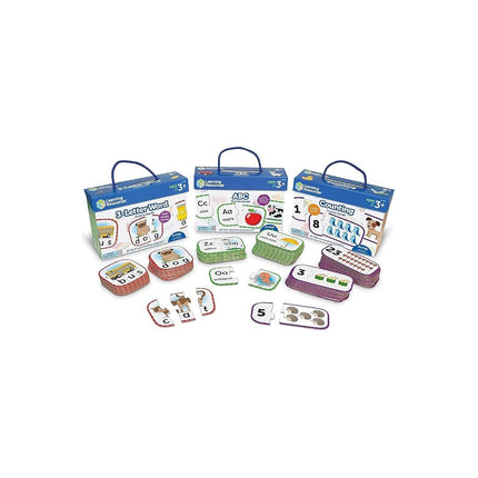 Learning Resources Puzzle Cards Bundle Pack of 3, Preschool Readiness, Self Correcting Puzzles, Ages 3+