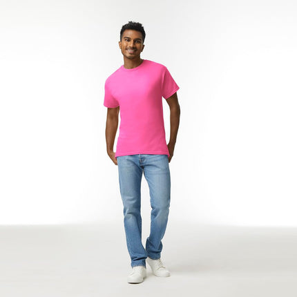 Gildan Men's Ultra Cotton T-Shirt, Style G2000, Multipack, Safety Pink (3-Pack), XXL (Pack of 3)