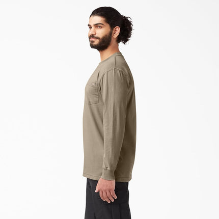 Dickies Men's Long Sleeve Heavyweight Crew Neck Big and Tall, Desert Sand, XL