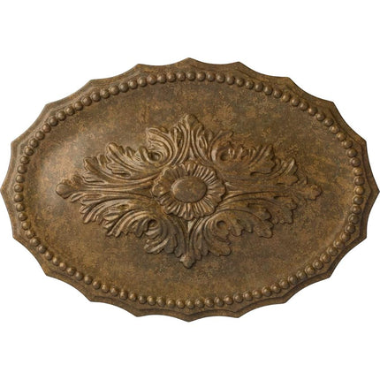 Ekena Millwork CM16OXRZS Oxford Ceiling Medallion, Rubbed Bronze
