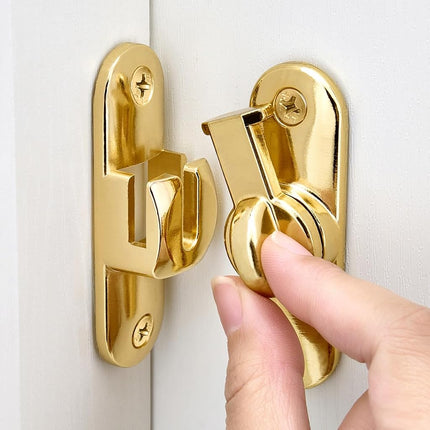 INIRET 4 Packs Gold Barn Door Latches,90/180 Degre