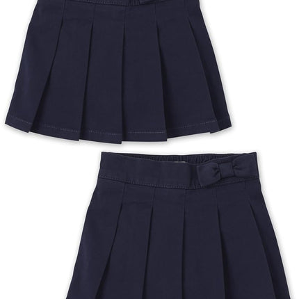 The Children's Place Baby Girls Uniform Bow Pleated Skort Paquete de 2, Tidal Paquete de 2, 2T