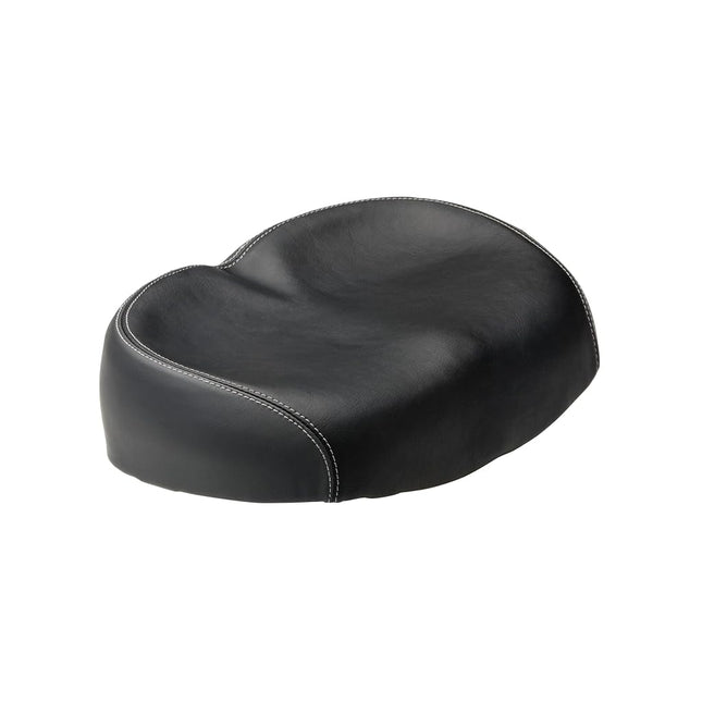 Schwinn Comfort Bike Seat for Men and Women, Soft Foam Padding, Replacement Saddle Fits All Adult Bikes with Standard Seatpost, Noseless and No-Pressure, Black