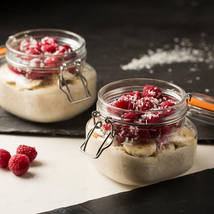 Kilner Square Clip Top Jar 0.5 Litre (500ml) Airtight Glass Jar for Storing Chutneys Pickled Fruits Rice Lentils Dry Foods