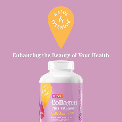 21st Century Super Collagen Plus Vitamin C Supplements, 180 Count