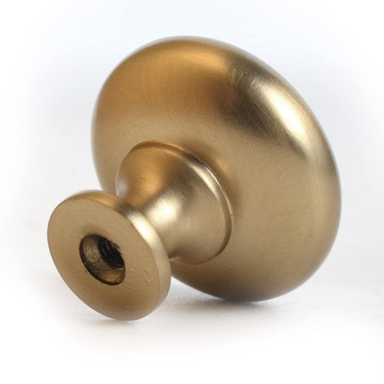 Khtumeware - Zinc Alloy Champagne Bronze 1-1/4" Cabinet Knobs - Single Hole Kitchen Drawer Handle for Bedroom