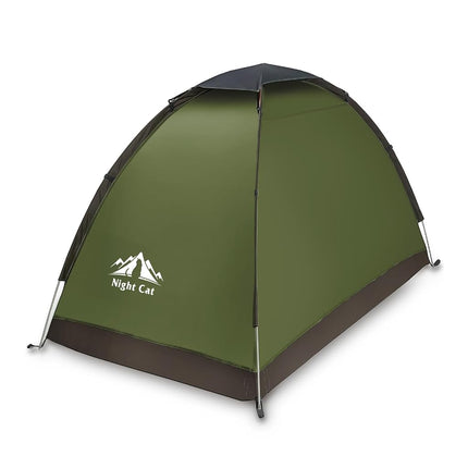 Night Cat Backpacking Tent for One 1 to 2 Persons Lightweight Waterproof Camping Hiking Tent for Adults Kids Scouts Easy Setup Single Layer