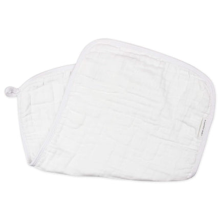 HonestBaby Baby 5-Pack Organic Cotton Multi-Layer Muslin Burp Cloths, Bright White, One Size US