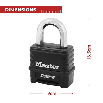 Combination Padlock, Bottom, Black/Silver