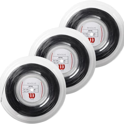Wilson Revolve Tennis String, Black, 16-Gauge