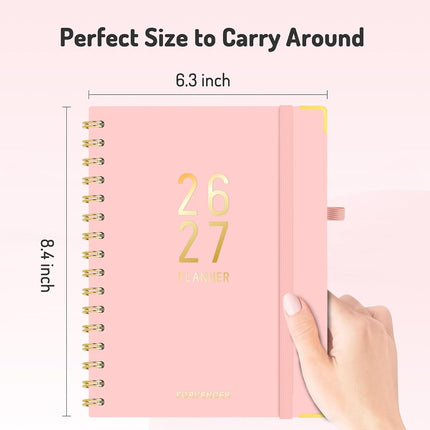 Forvencer Planner 2026-2027, 18 Month Weekly and Monthly Calendar Planner, Jan 2026 -June 2027, 6.3" x 8.4", Daily Agenda Book with Tabs, College Organizer Notebook, School Supplies for Student