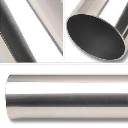 FGJQEFG 2.5 Inch Straight DIY Custom Mandrel Exhaust Pipe Tube Pipe, 45 Inch Length, 2.5'' OD Mandrel Straight Pipe, T304 Stainless Steel, Universal Fitment - 1PC