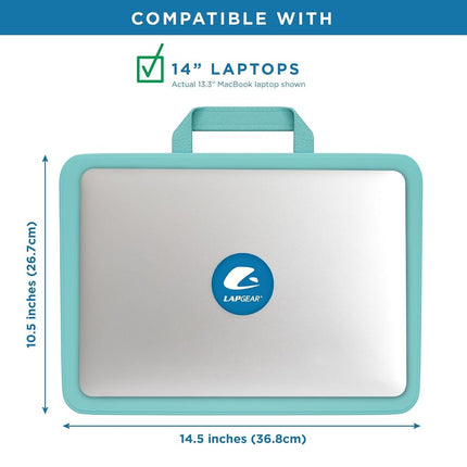 LapGear Compact Lap Desk - Aqua Sky - Fits up to 13.3 Inch Laptops - Pack of 12 - Style No.43009