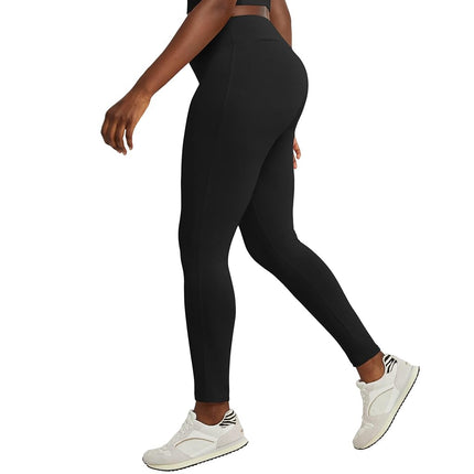 Hanes Women's Stretch Jersey Legging, Black, X-Large