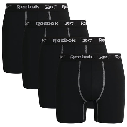 Reebok Mens Boxer Briefs - 4 Pack Stretch Performa