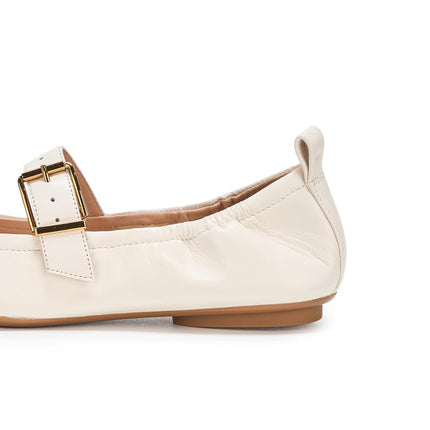 Cole Haan Women's Graclyn Mary Jane Ballet Flats, Ivory Leather, 4 UK