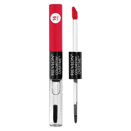 Revlon Liquid Lipstick with Clear Lip Gloss, ColorStay Face Makeup, Overtime Lipcolor, Dual Ended with Vitamin E in Nude, Boundless Nude (510), 0.07 Oz