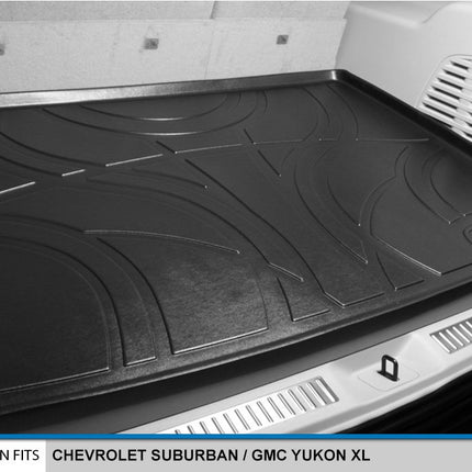 MAXLINER All Weather Cargo Liner Floor Mat Behind 3rd Row Black for 2015-2018 Suburban/Yukon XL/Escalade