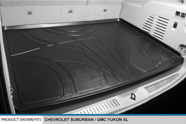 MAXLINER All Weather Cargo Liner Floor Mat Behind 3rd Row Black for 2015-2018 Suburban/Yukon XL/Escalade