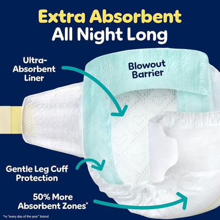 Diapers Size 3, 66Count - Pampers Swaddlers Overnights Disposable Baby Diapers, Super Pack