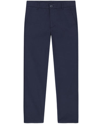 Nautica Big Boys' Uniform Flat Front Pant, Navy, L