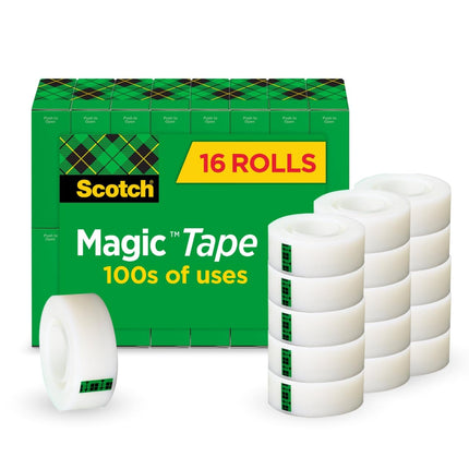 Scotch Magic Tape, 16 Rolls, Numerous Applications